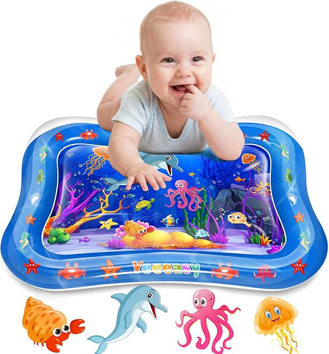 Tummy Time Water Mat丨Inflatable Tummy Time Water Play Mat for Babies, Infants and Toddlers 3 to... | Amazon (US)