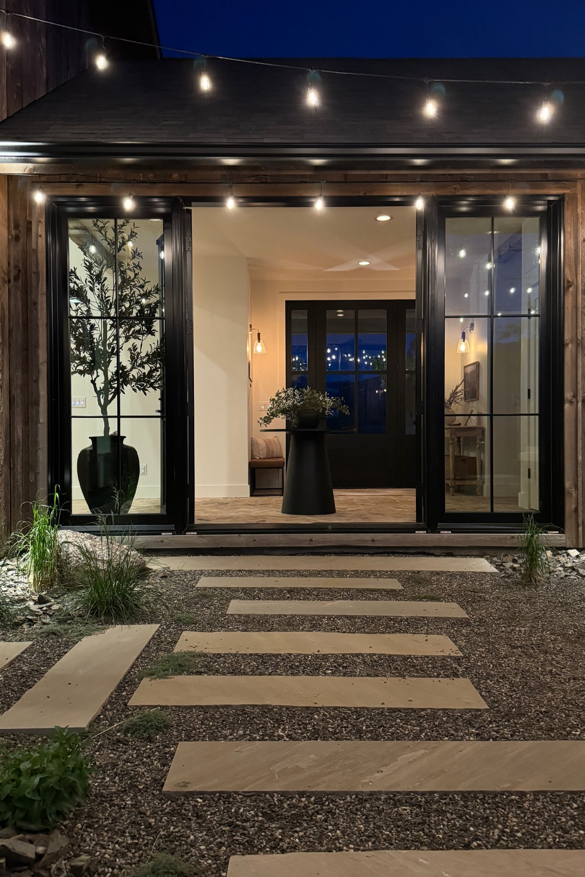 Looking back towards the foyer from outside 🤍

Olive tree, indoor tree, luxury pot,  XL planter, foyer table, round table, entry table, flowers and vase, front door, back door, entrywayy

#LTKHome