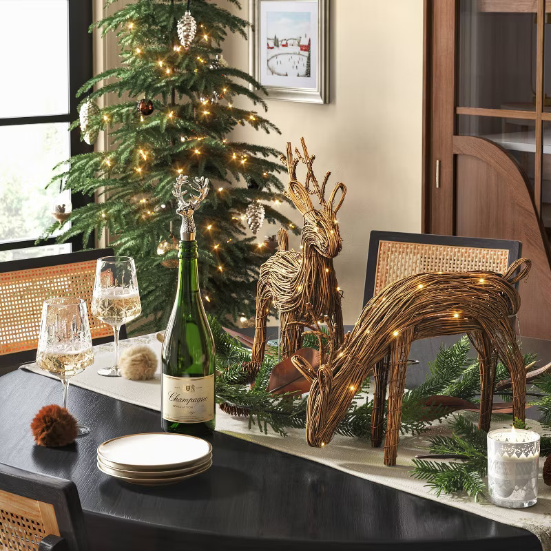 Lit Grapevine Grazing Deer - Threshold™ | Target