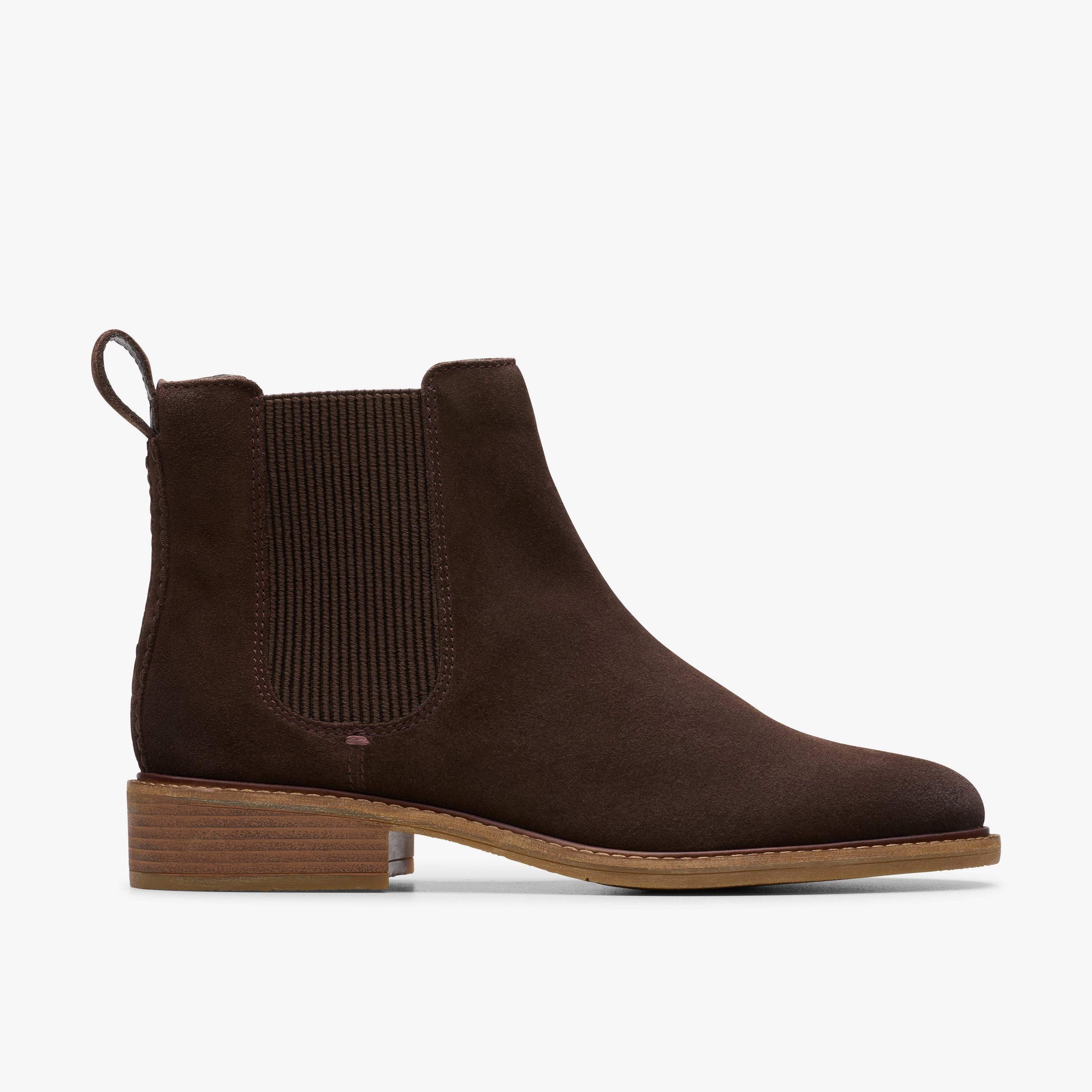 Womens Cologne Arlo2 Dark Brown Suede Chelsea Boots | Clarks US | Clarks (US)