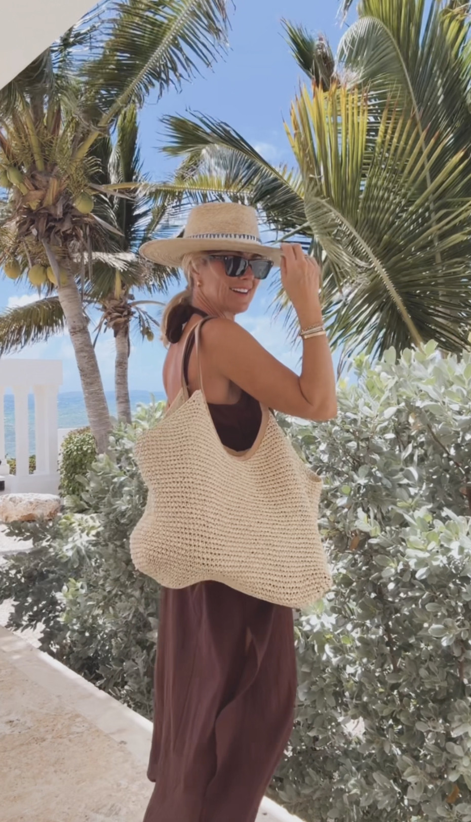 Obsessed with this suit + the sweetest cover-up combo 🤍 easy to switch it up with different hats, bags, sunnies, and sandals.

Cover-up: xs
Swimsuit: small

#LTKTravel #LTKootd #LTKOver40