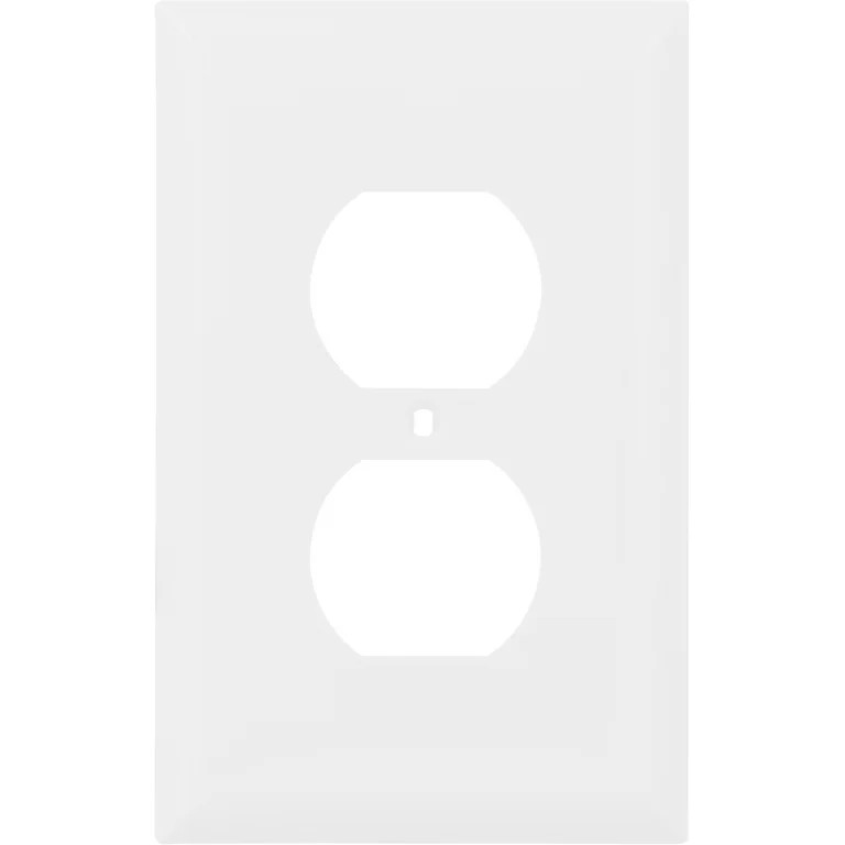 HyperTough Oversized Outlet Plate, Duplex Receptacle, 1 Gang, White Nylon, 0A, 53148 | Walmart (US)