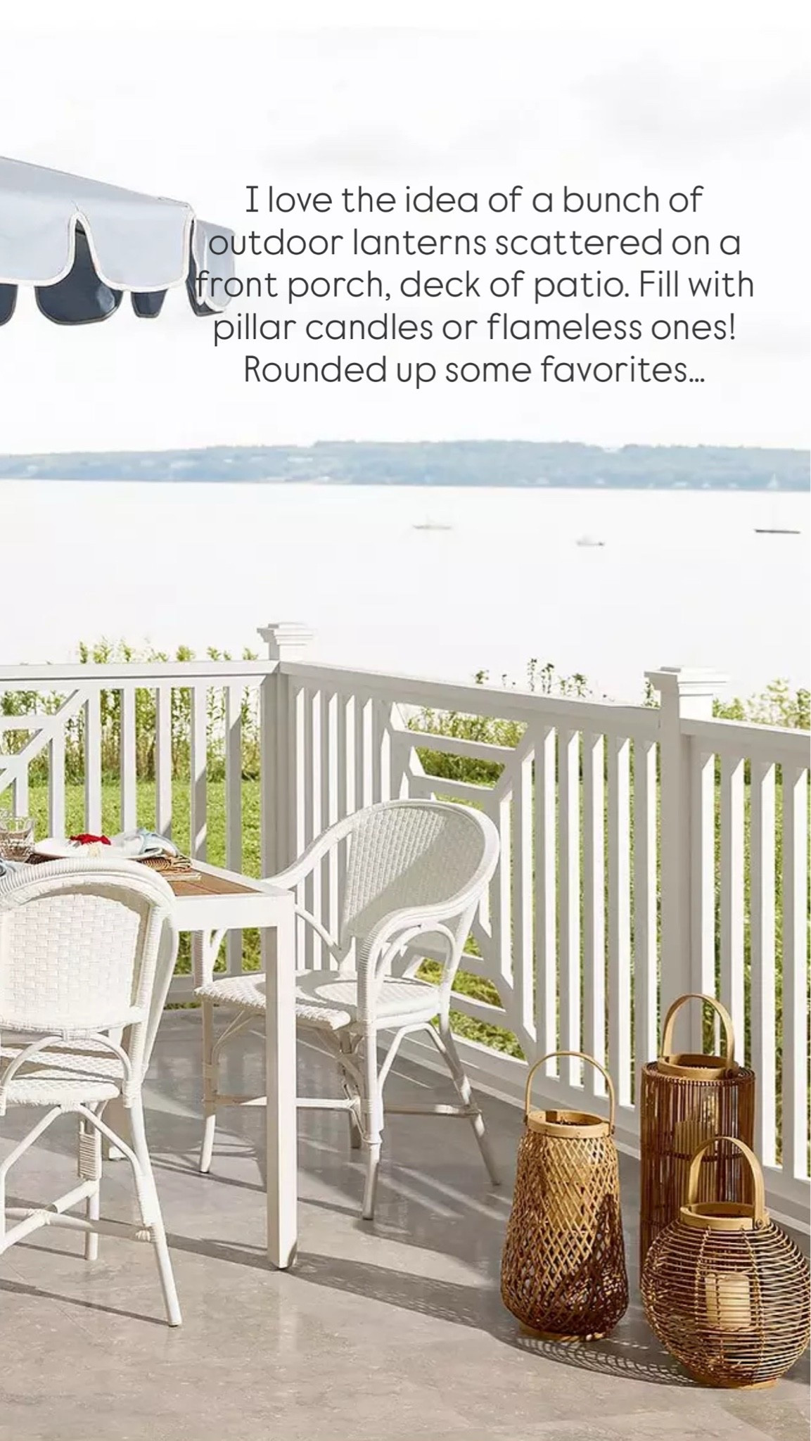 I love the idea of a bunch of outdoor lanterns scattered on a front porch, deck of patio. Fill with pillar candles or flameless ones! Rounded up some favorites… 

Summer entertaining, backyard inspo, front porch inspo, summer outdoors

#LTKHome #LTKSeasonal #LTKSaleAlert