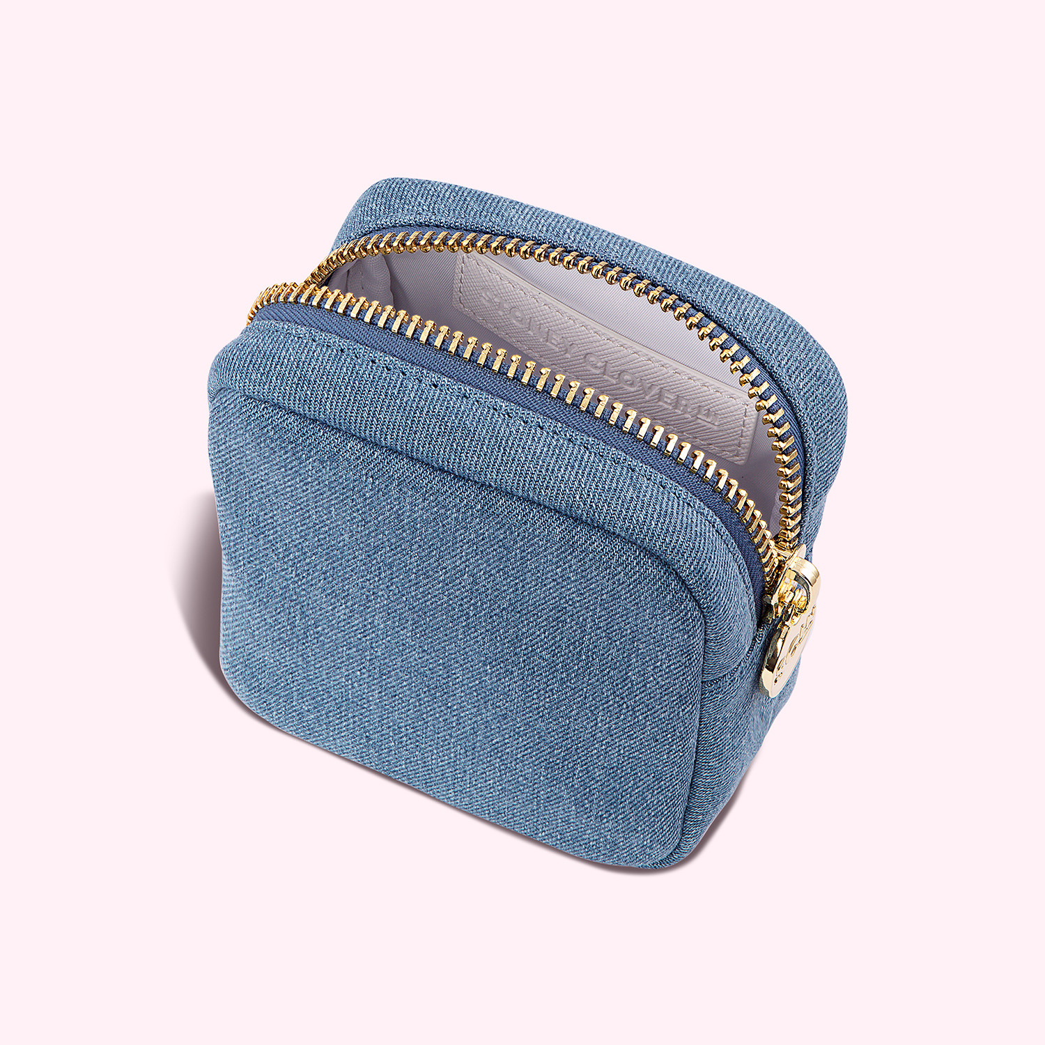 Denim Mini Pouch | Customizable Makeup Bag | Stoney Clover Lane | Stoney Clover Lane