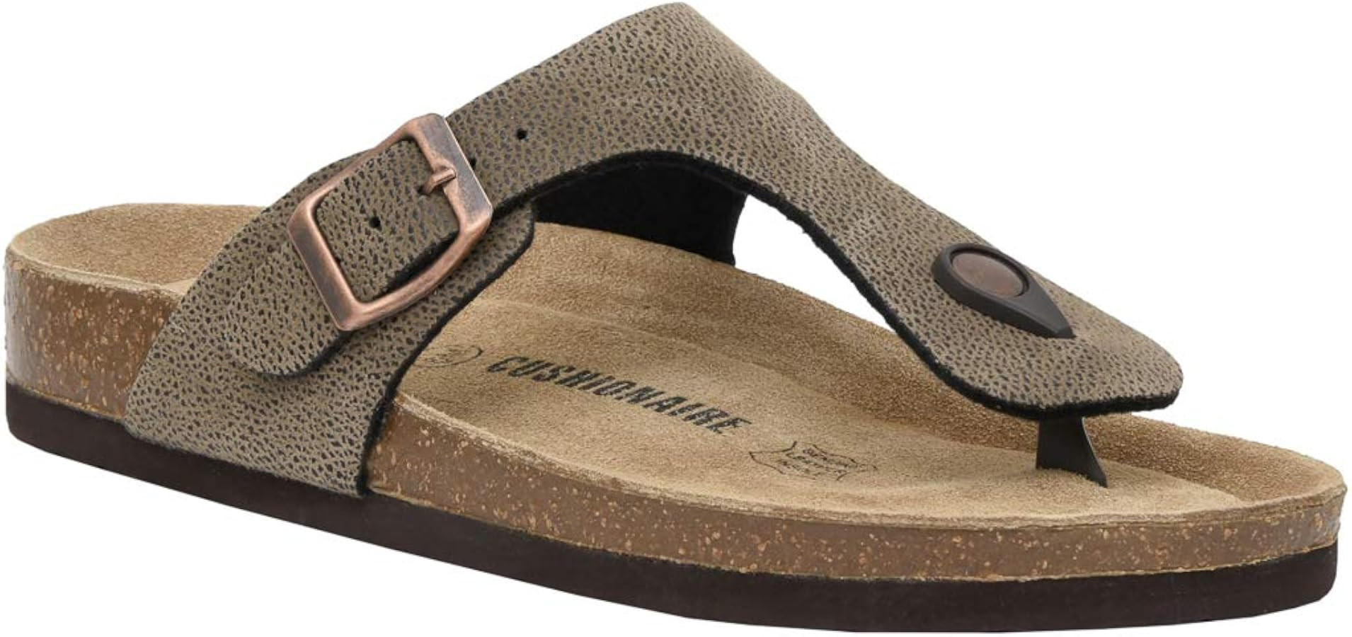 CUSHIONAIRE Women's Leah Cork Footbed Sandal With +Comfort | Amazon (CA)