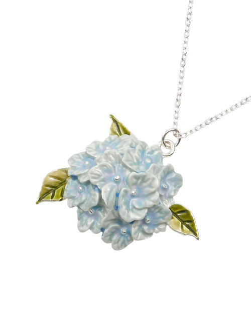 Fable England Hydrangea Necklace Silver in Blue & Silver at Nordstrom | Nordstrom