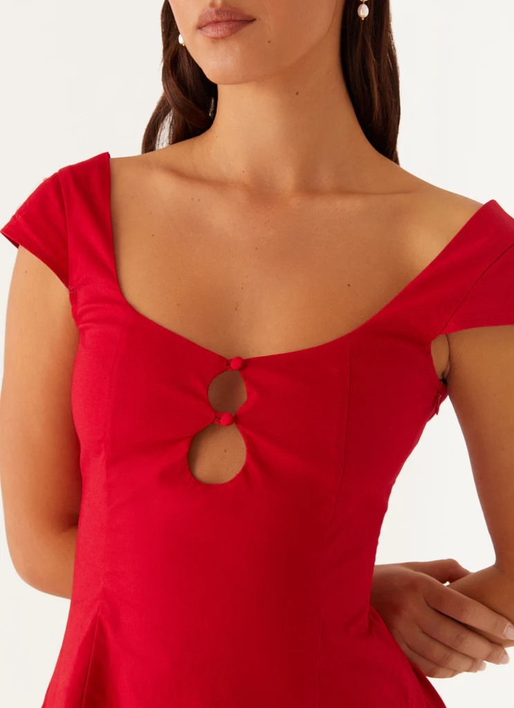 Kinley Mini Dress - Red | Peppermayo (Global)