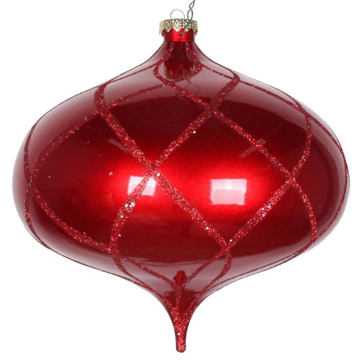 Vickerman 8" Candy Glitter Net Onion Christmas Ornament | Target