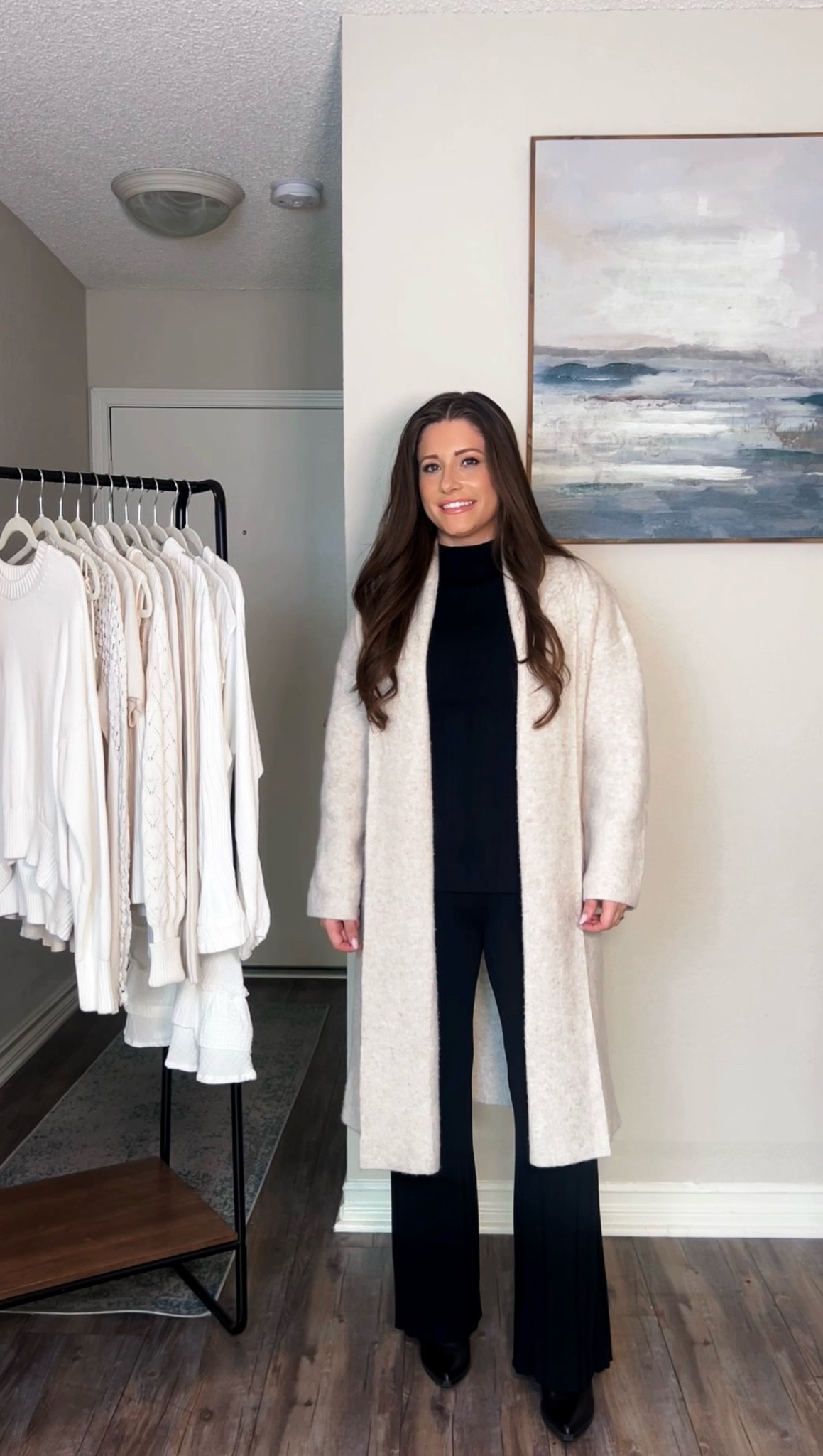 Winter Outfit 🖤 Long cardigan wearing size small 

#LTKStyleTip #LTKSeasonal #LTKFindsUnder100