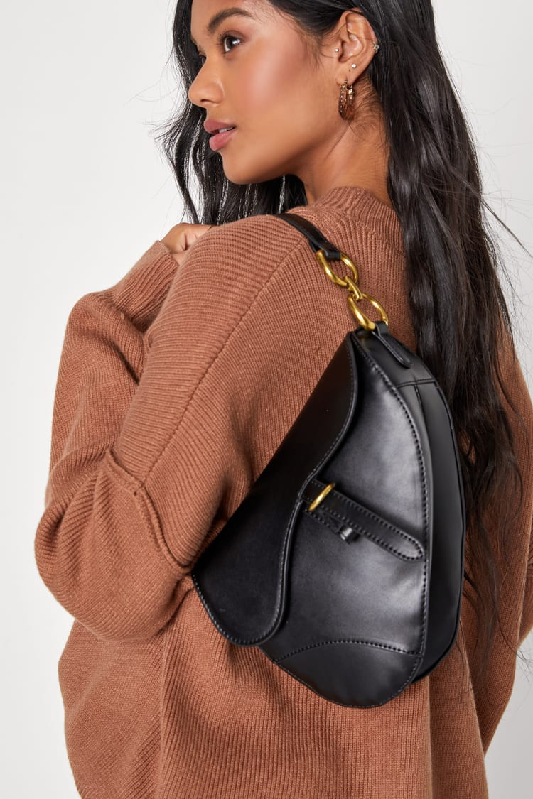 Equestrian Aesthetic Black Saddle Bag | Lulus (US)