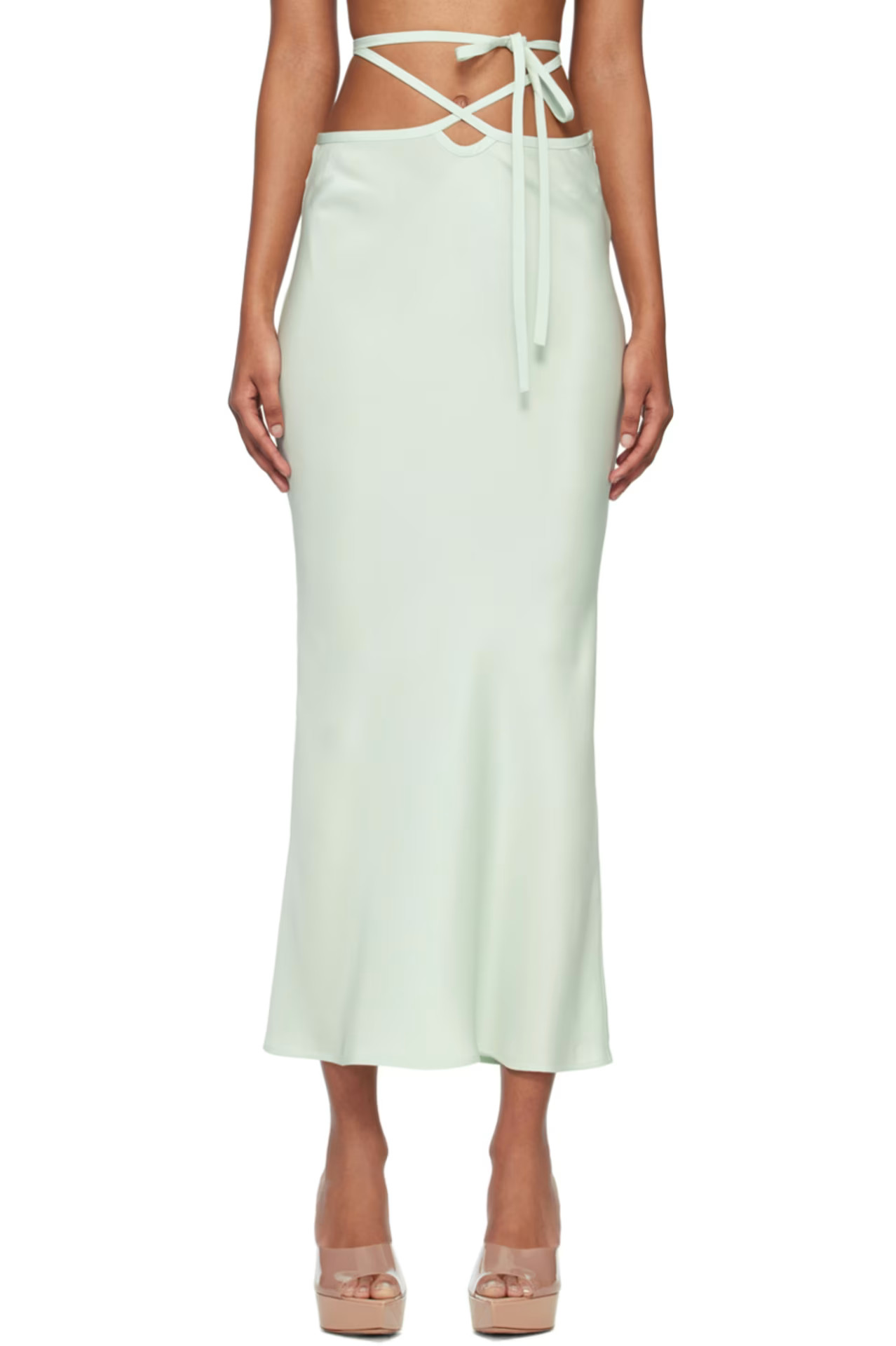 Blue Loophole Midi Skirt | SSENSE
