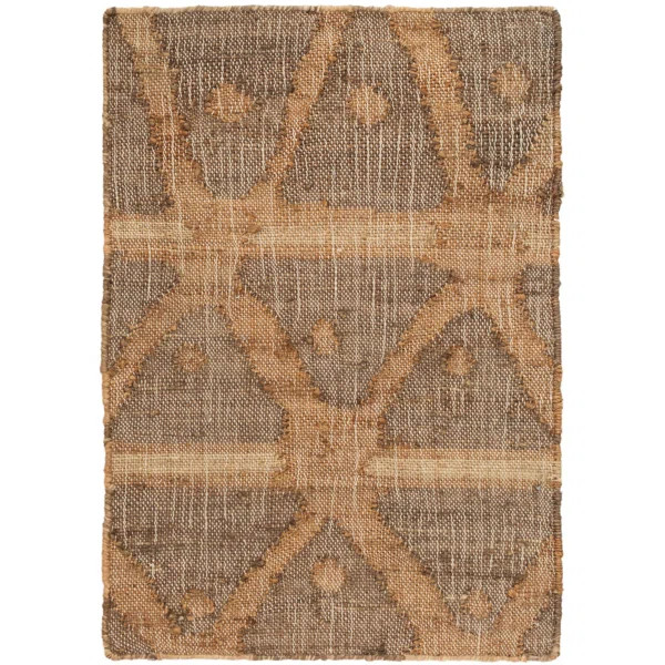 Rumi Geometric Handwoven Brown Area Rug | Wayfair North America