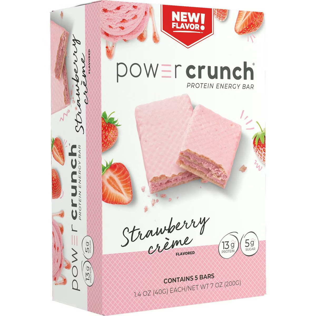 Power Crunch Strawberry Cream Wafer Protein Energy Bar - 5pk | Target