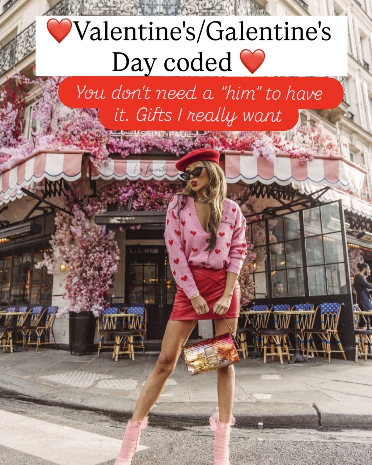 Valentine's Day and Valentine's Day gifts you really want. Heart sweater and vest denim Amazon, size small and 4. Saint Laurent on sale. Belt, mug, passport cover, wallet, statement rings and jewelry  

#LTKFindsUnder100 #LTKootd #LTKSeasonal