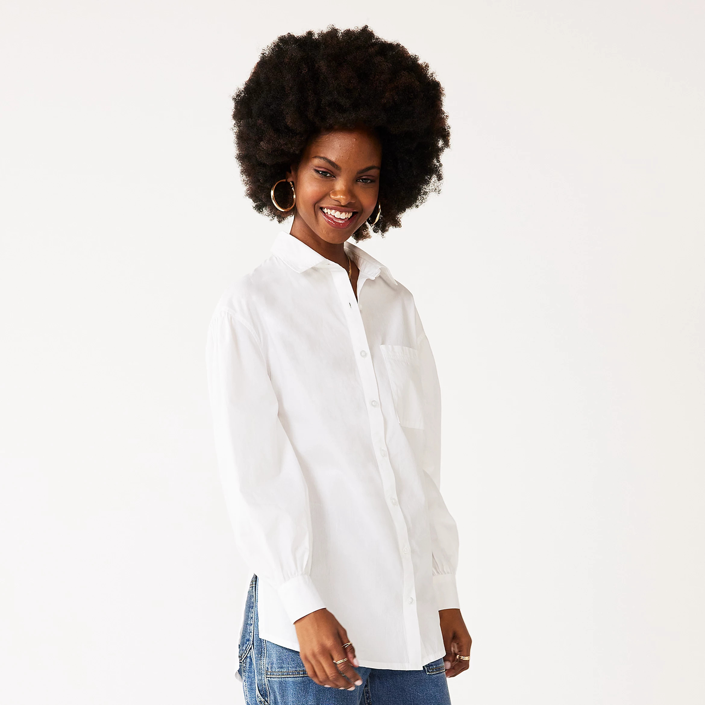 Juniors' SO® Oversized Button Down Shirt | Kohl's