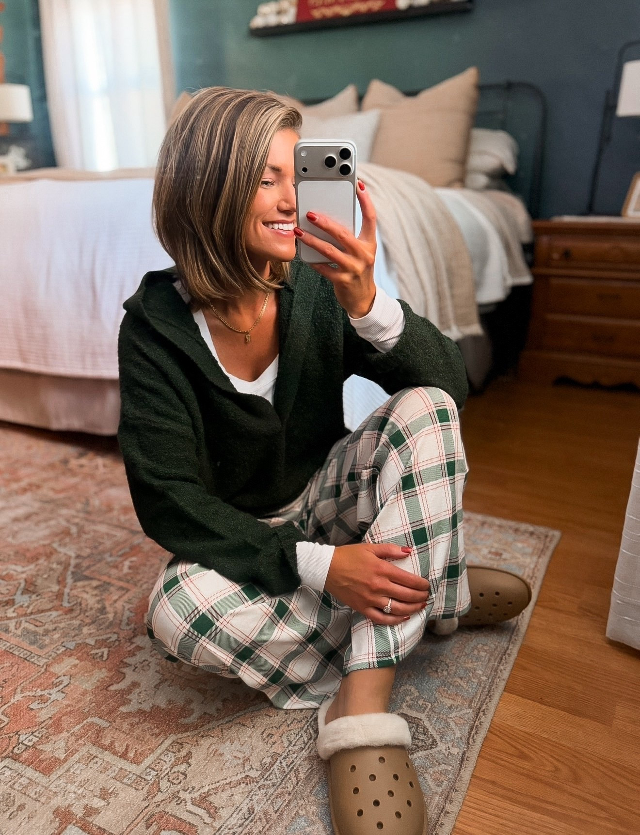 New pj pants from Target. The perfect amount of festiveness. 
Wearing medium in both top and pants  

#LTKSeasonal #LTKHoliday