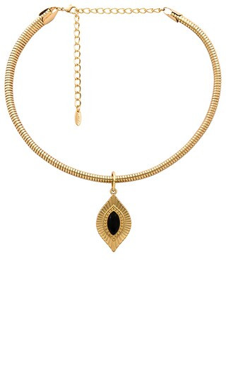 Essential Flex Choker With Onyx Teardrop Pendant in Onyx | Revolve Clothing (Global)