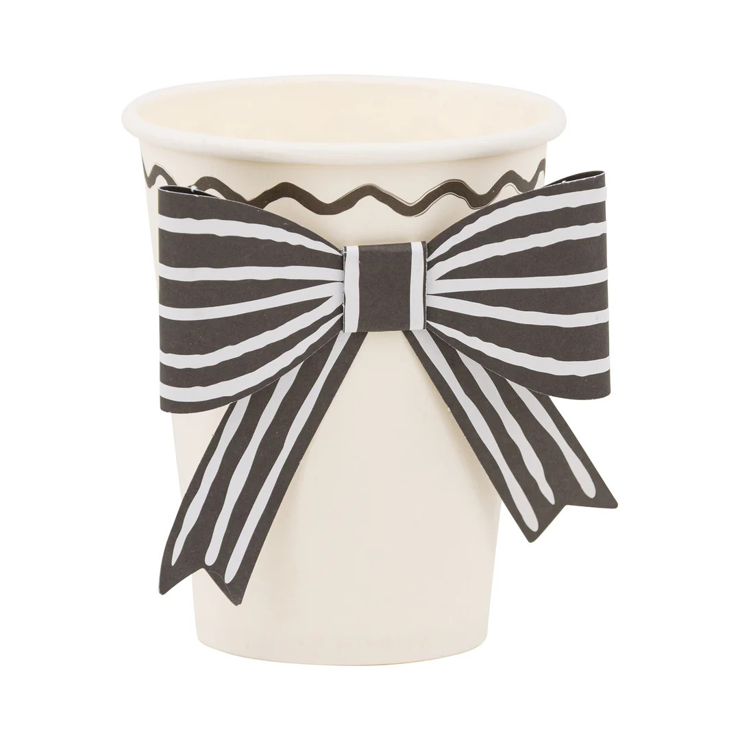 Black and White Bow Party Cup | My Mind's Eye