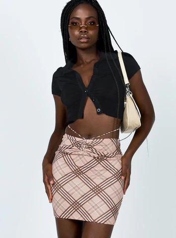 Dom Mini Skirt Brown | Princess Polly AU