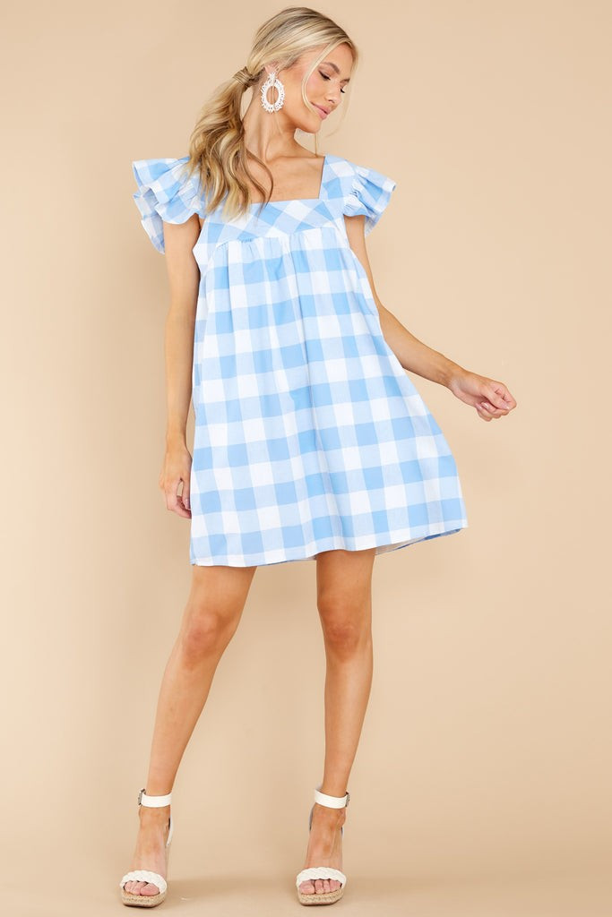 Travel Light Blue Gingham Dress | Red Dress 
