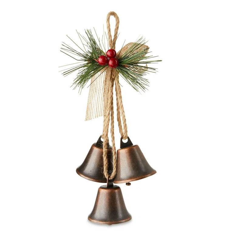 Three Bells Christmas Ornament, 9.5 in, 0.021 lbs, by Holiday Time - Walmart.com | Walmart (US)