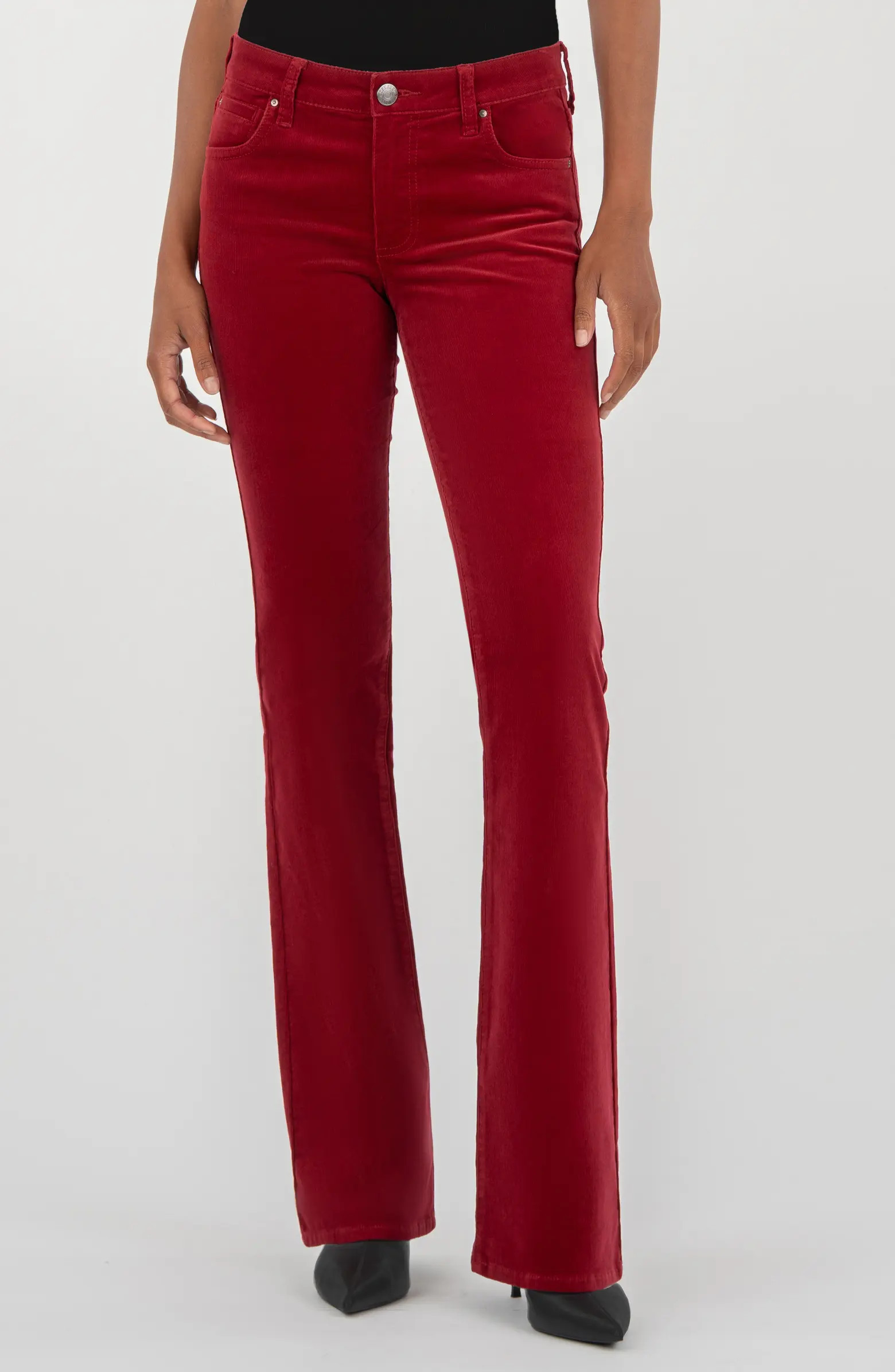 Natalie Mid Rise Bootcut Corduroy Pants | Nordstrom
