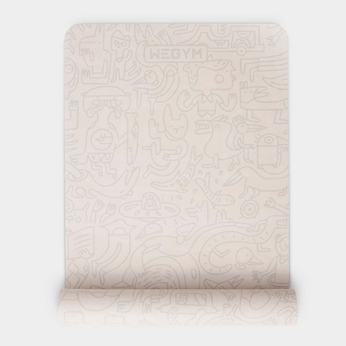 WeGym Premium Suede Yoga Mat - 4mm, 100% Natural Rubber - Stone grafitti | Macy's