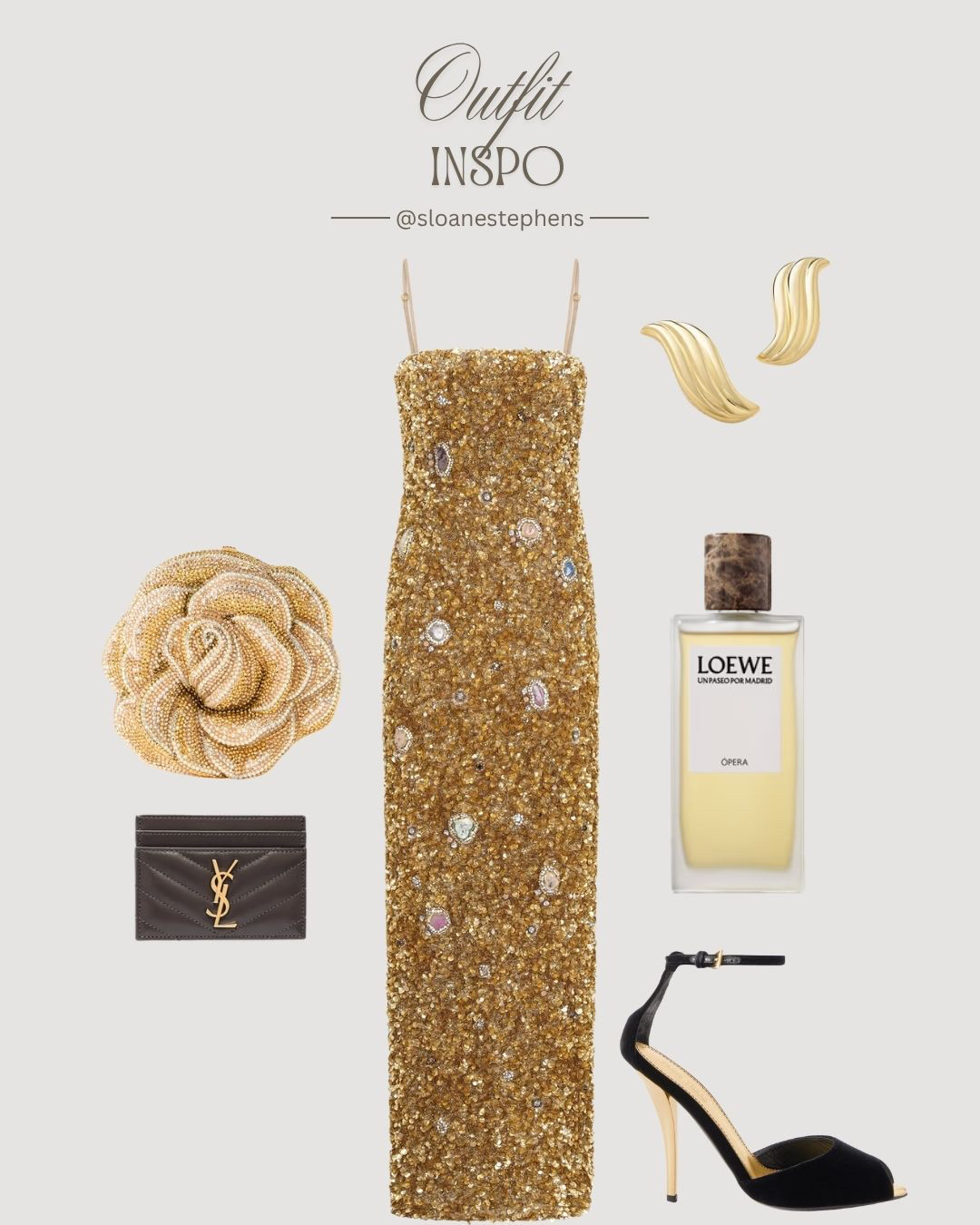 Golden Glam ✨ Outfit Inspo
All things gold, bold, and timeless. This sparkling evening look is perfect for fall galas, holiday parties, or date nights that call for a little extra shine.

#EveningGlam #HolidayPartyOutfit #FallOutfitInspo #GoldenHourStyle #LuxuryFashion #LTKStyle #BlackTieLook #PinterestFashion #FallFashion2025 #ElegantStyle 

 #LTKHoliday #LTKWedding