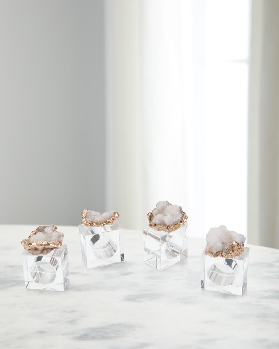 John-Richard Collection Geode Napkin Rings, Set of 4 | Neiman Marcus