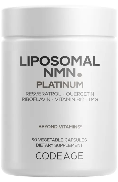 Codeage Liposomal NMN Supplement, NAD precursor, Resveratrol, Betaine, Riboflavin & B12, Quercetin, 90 ct in White at Nordstrom | Nordstrom