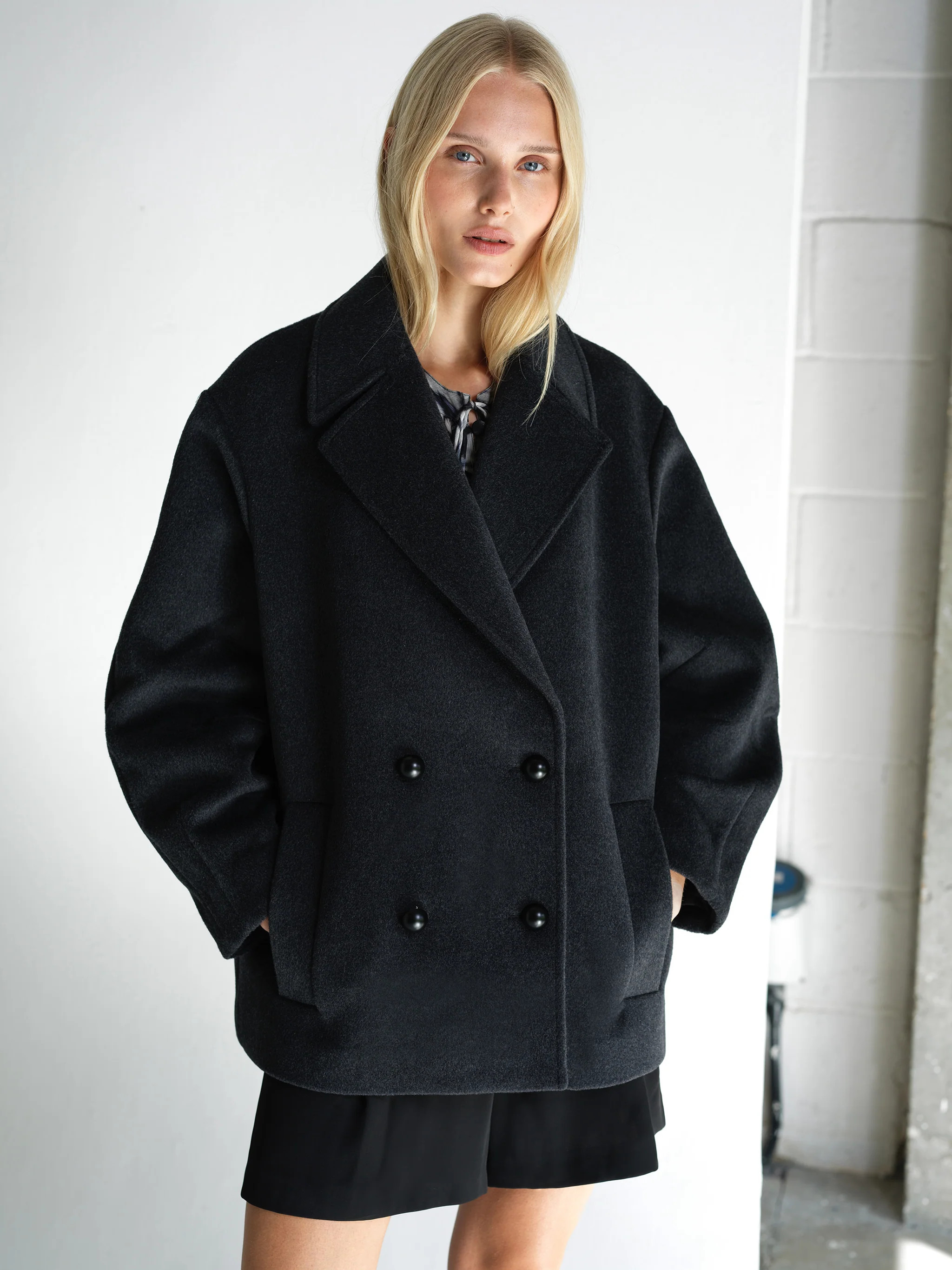 Adele Wool Pea Coat | French Connection (UK)