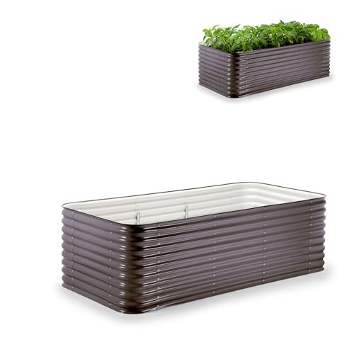 Epic Gardening 5-in-1 Modular Galvanized Raised Garden Bed Kit, 29" Tall Food-Safe Metal Planter Box, Large Raised Garden Beds Outdoor for Vegetables, Flowers, Herbs & Fruits - Slate Grey | Amazon (US)