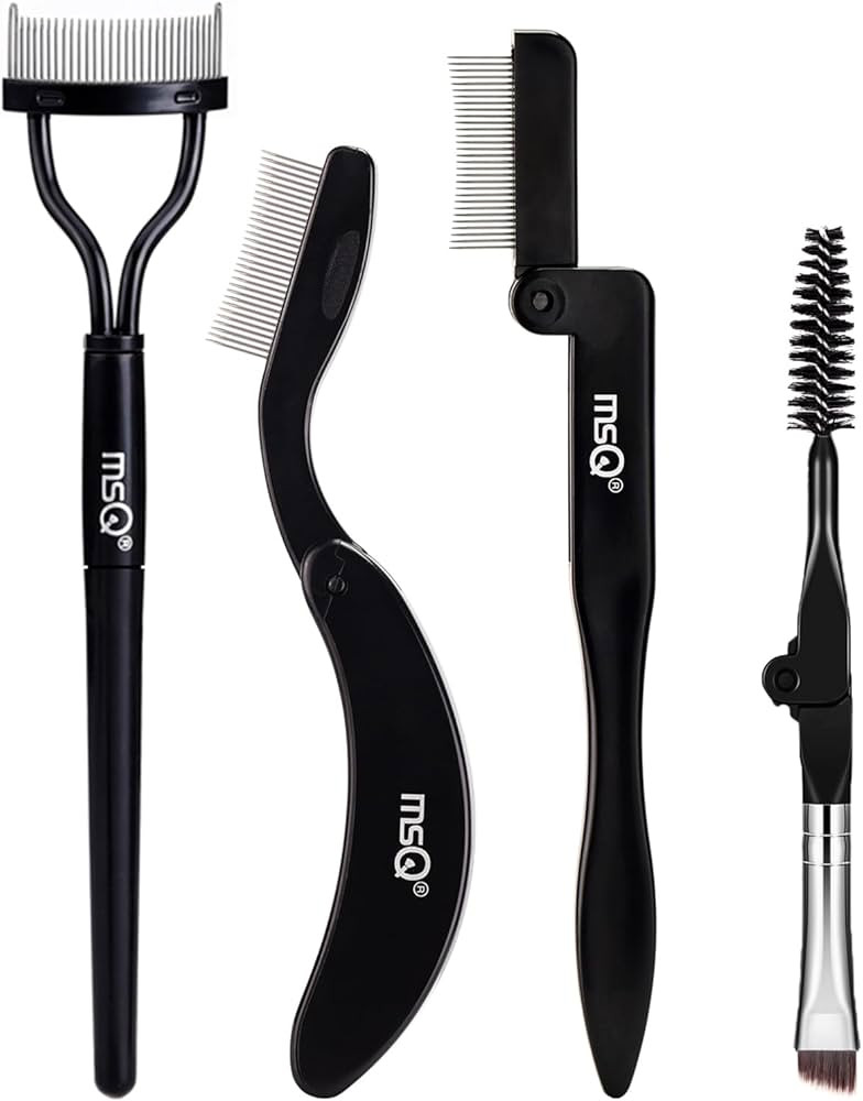 MSQ Eyebrow Brush and Comb Folding Eyelash Brush Eyelash Separator Eye Brow Comb & Spoolie Brush ... | Amazon (US)