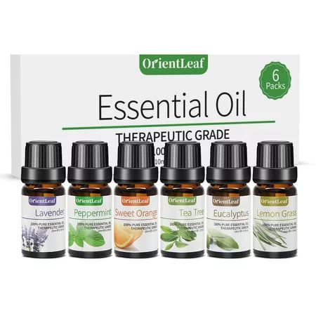 Aromatherapy Essential Oils Gift Set, 100% Natural Peppermint, Lavender, Eucalyptus, Lemongrass, ... | Walmart (US)