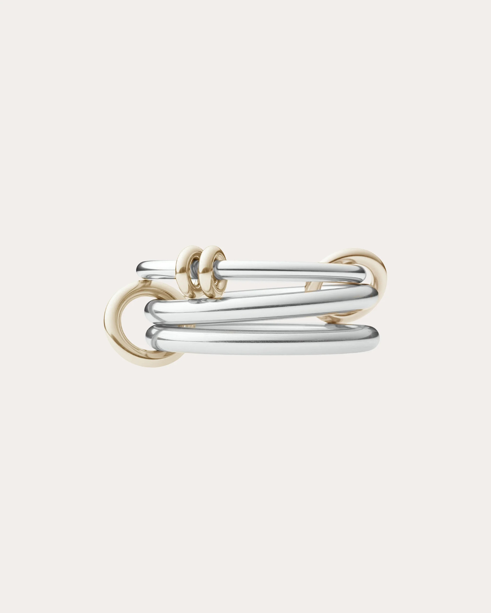 Spinelli Kilcollin Women's Raneth 18K Gold and Sterling Silver Linked Rings in Gold/silver | Olivela