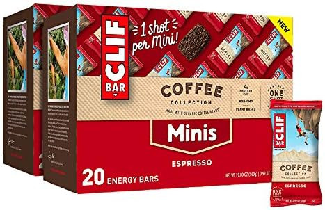 CLIF BAR Minis with 1 Shot of Espresso - Energy Bars - Coffee Collection - 65 mgs of Caffeine Per Ba | Amazon (US)