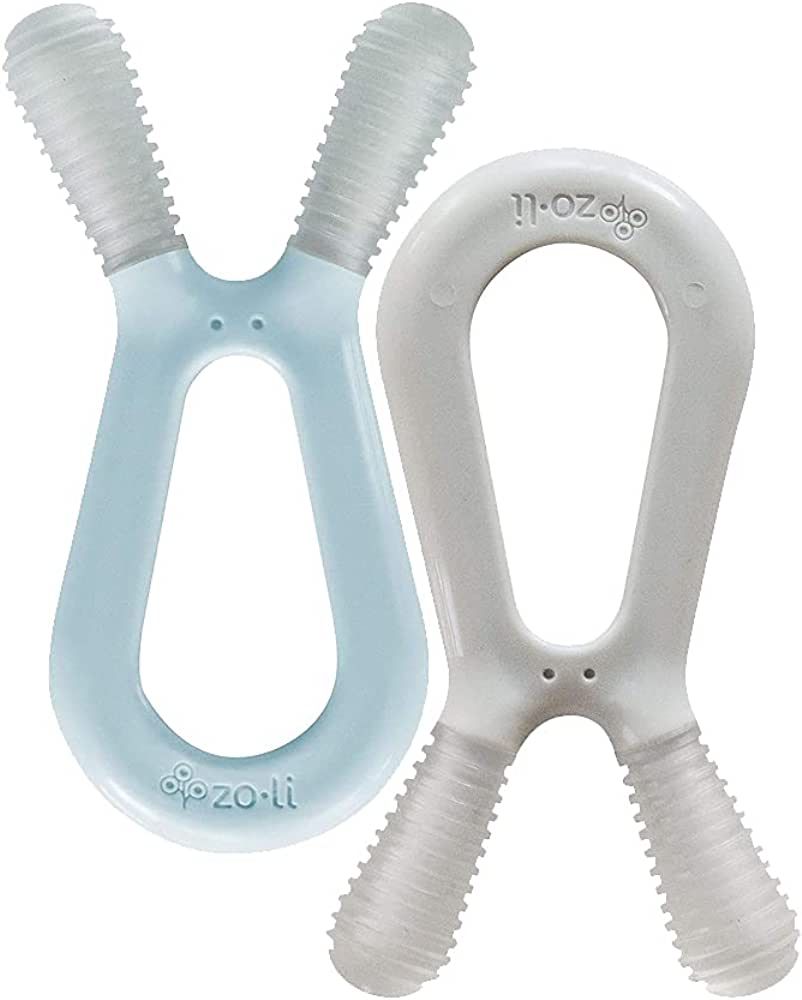 Baby Molar Teether | ZoLi Bunny Baby Teething Toy, Gum Massaging Molar Gums Relief, Easy to Hold ... | Amazon (US)