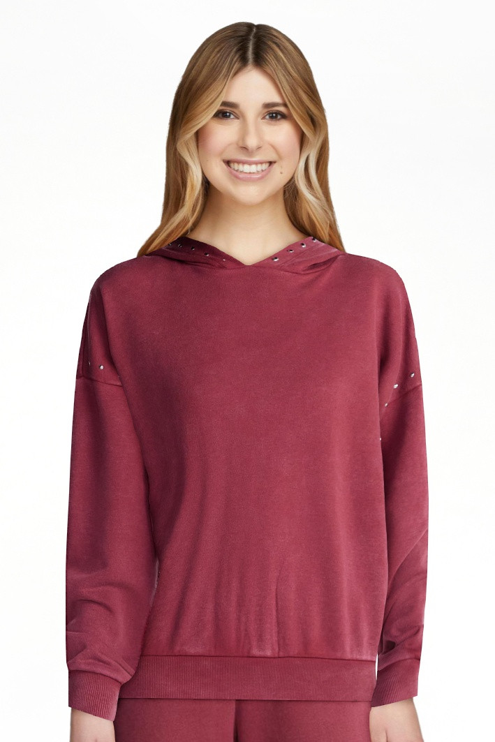 No Boundaries Mineral Wash Studded Fleece Oversized Hoodie, Women's XXS-XXL | Walmart (US)