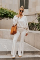 Venus French Terry Split Hem Flare Pants | Magnolia Boutique