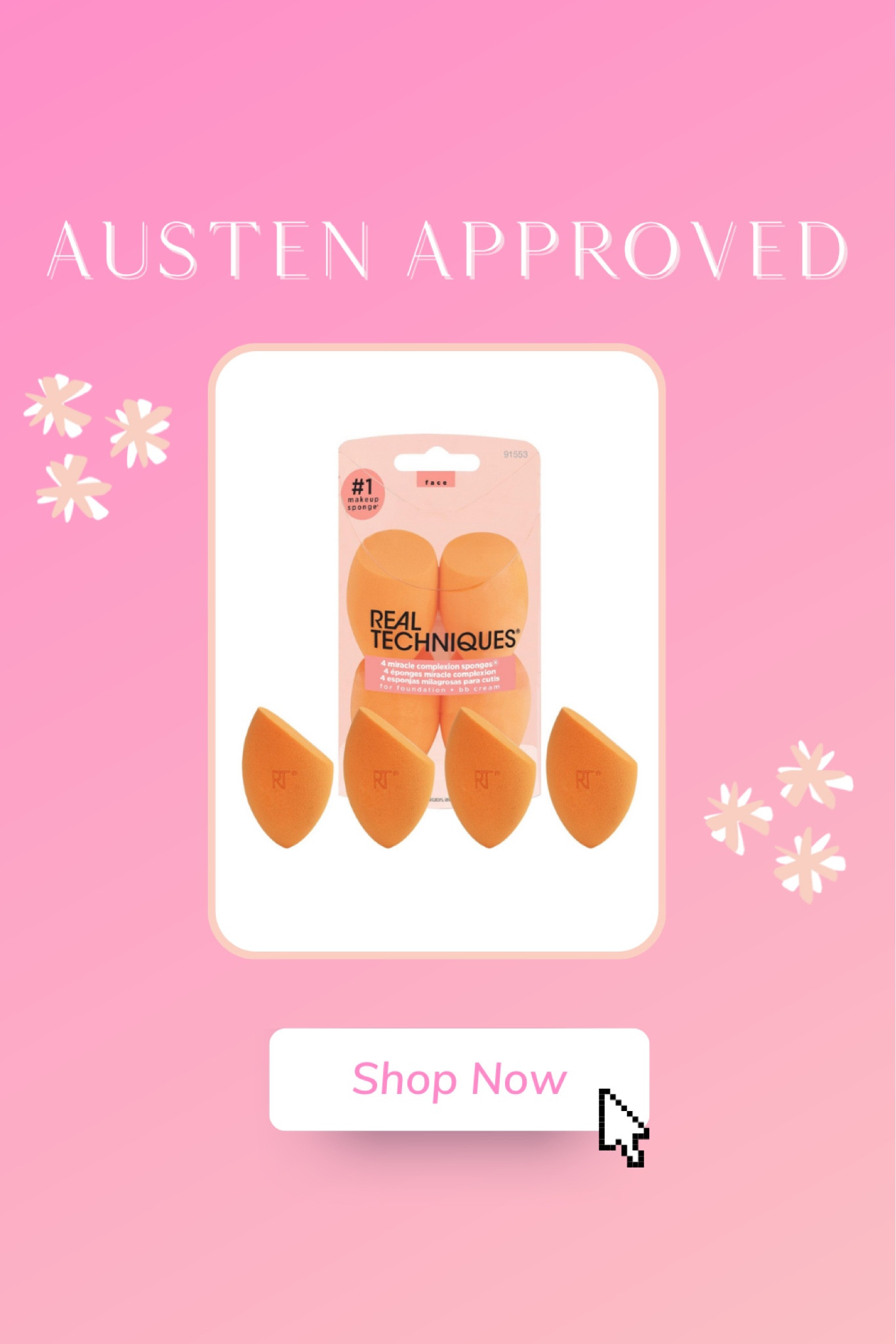 Four pack of beauty sponges sold on Amazon! Under $20 these are my favorite beauty blenders for base makeup  

#LTKFind #LTKunder50 #LTKbeauty