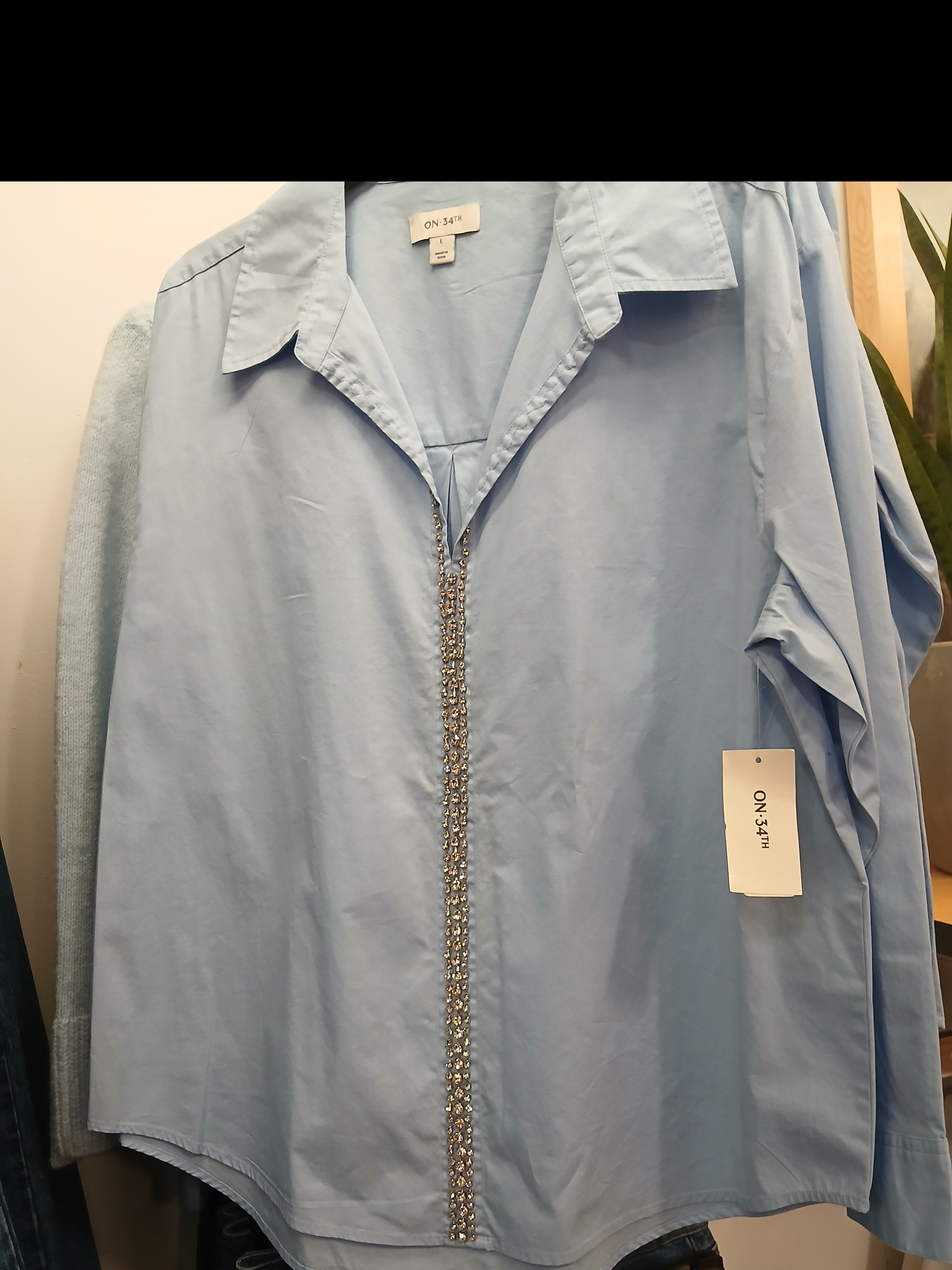 On 34th Women's Solid Embellished Popover Top, Macy's 

#LTKootd #LTKOver40 #LTKPlusSize