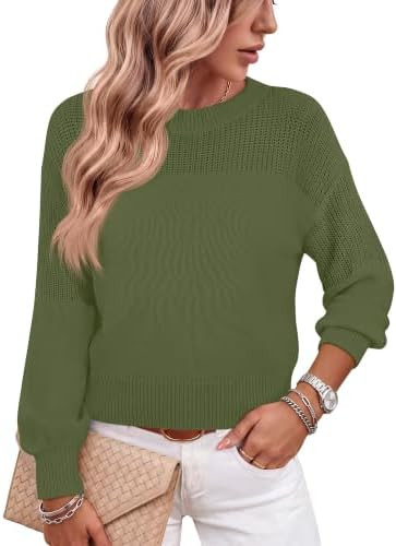 ANRABESS Women’s Fall Cropped Long Sleeve Sweaters | Amazon (US)