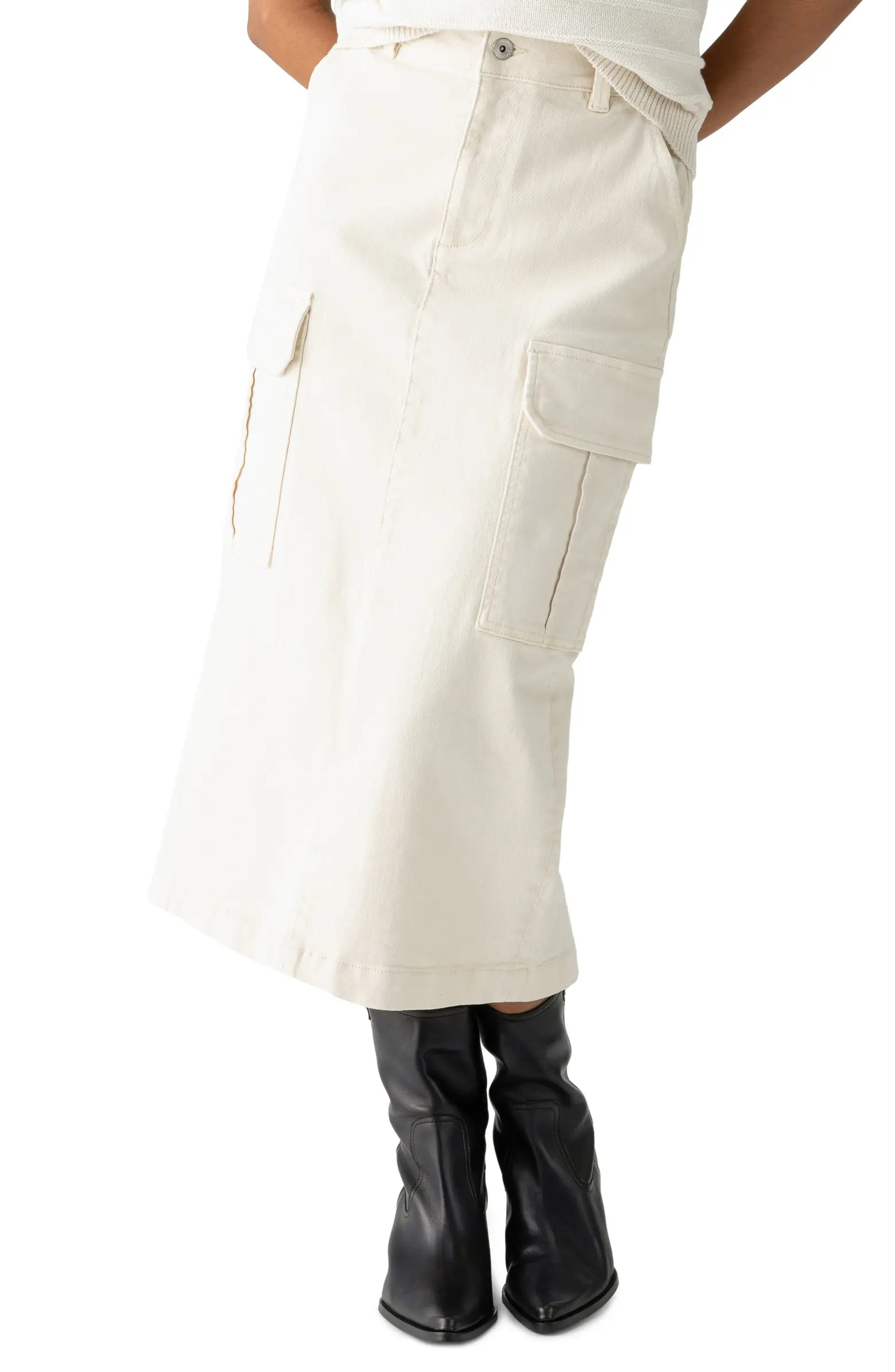 Sanctuary Essential Denim Cargo Midi Skirt | Nordstrom | Nordstrom