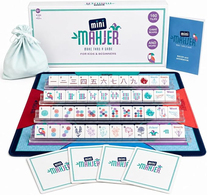 Mini Mahjer Mahjong for Beginners & Families | American Mahjong Starter Set, Learn to Play with T... | Amazon (US)