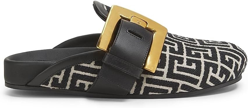 Amazon.com: Balmain, Anthem Monogram Jacquard Mules : Amazon Luxury | Amazon (US)