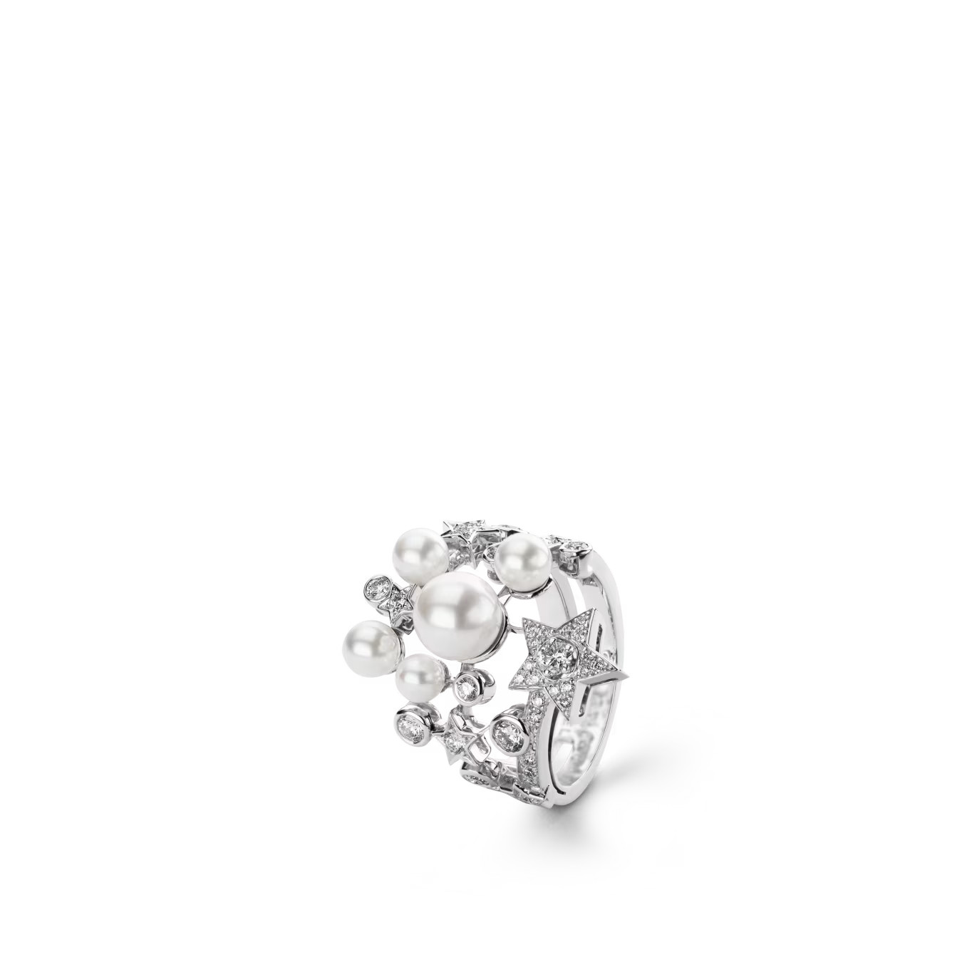 Comète Perlée Ring White Gold & Pearl - J10213 | CHANEL | Chanel, Inc. (US)