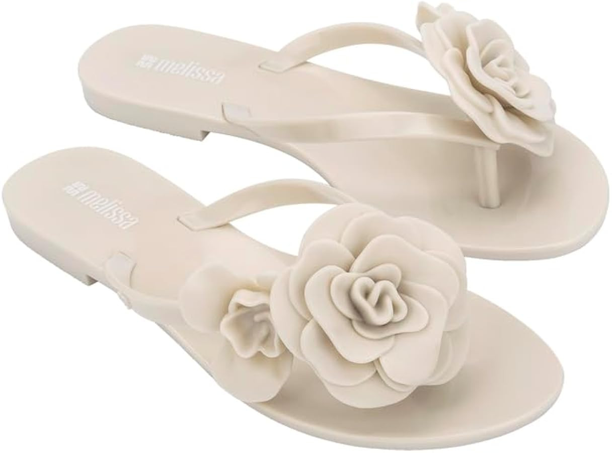 Melissa Harmonic Petals Jelly Flip Flops with Floral Applique for Women | Amazon (US)