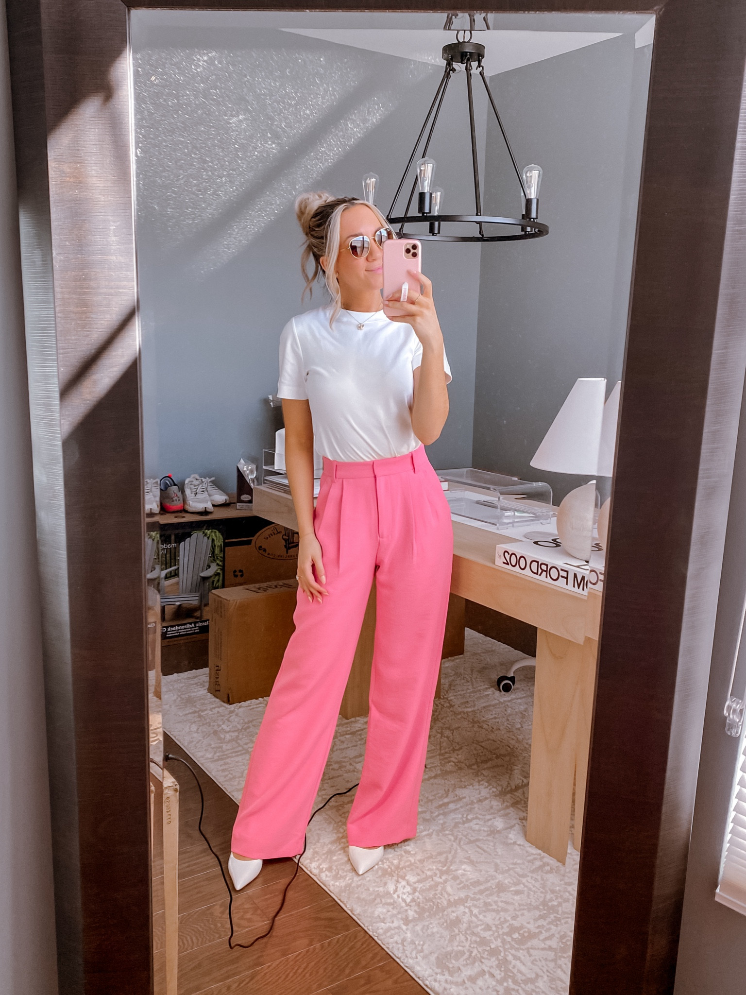 Spring work outfit! XS in the top. 25 regular in the pants. Heels are tts  

Abercrombie and fitch. Sam Edelman. RayBan. COS  

#LTKfindsunder100 #LTKworkwear #LTKstyletip