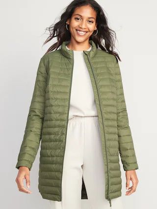 Water-Resistant Quilted Zip-Front Tunic Jacket for Women | Old Navy (US)