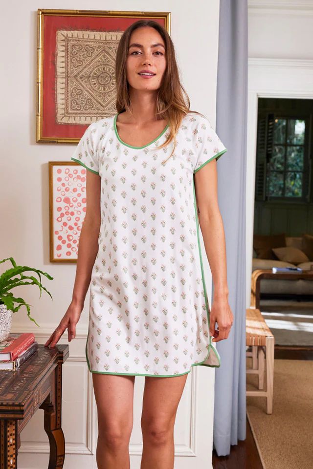 Pima Nightgown in Hydrangea | LAKE Pajamas